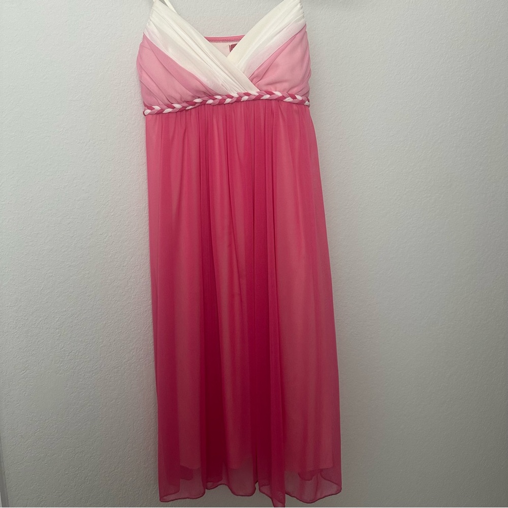 Pink and White Dress